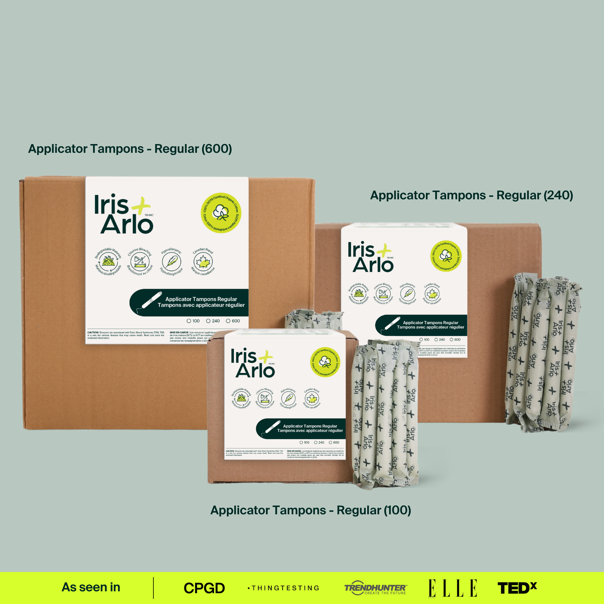 Vrac (600) – Tampons avec applicateur, régulier