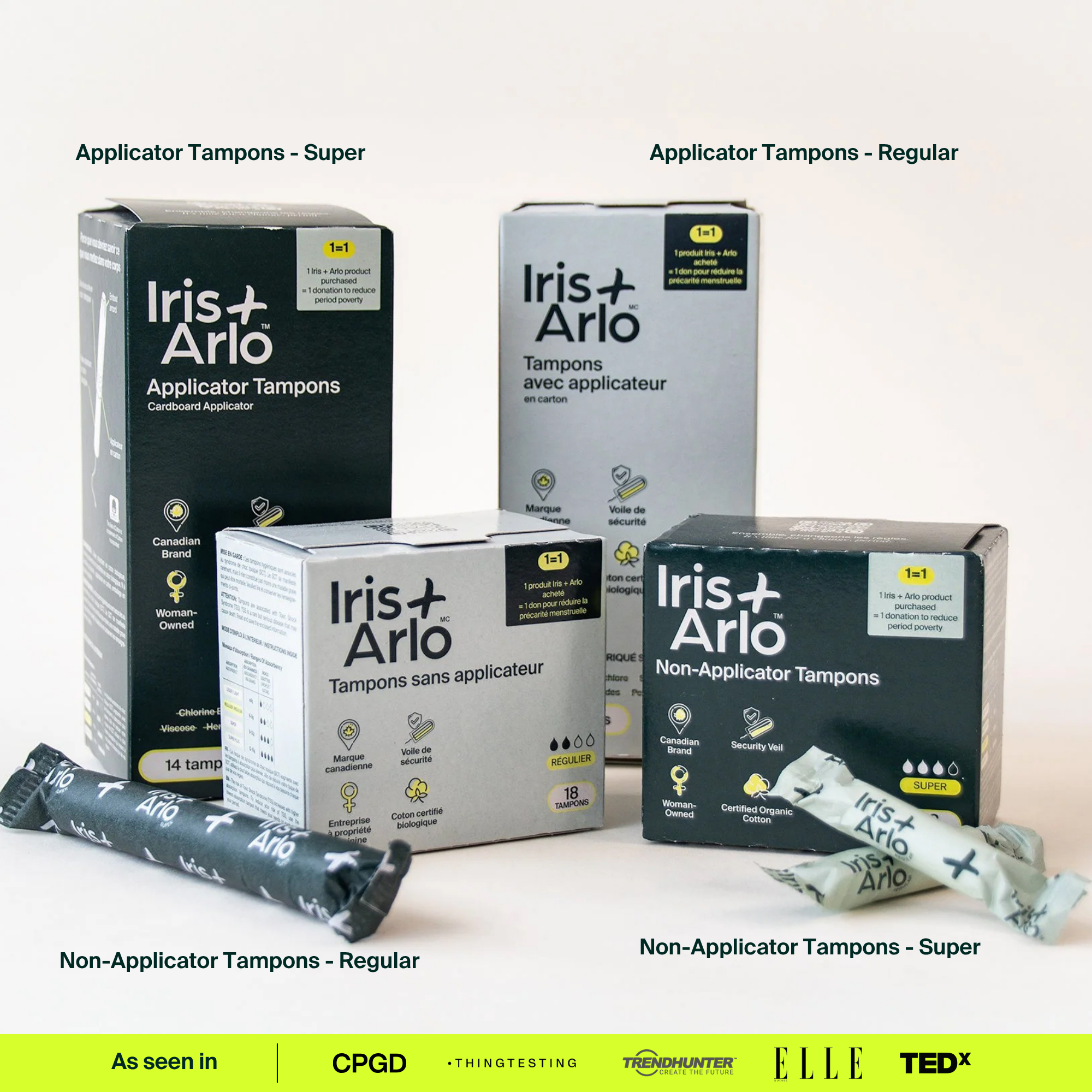 Tampons avec applicateur