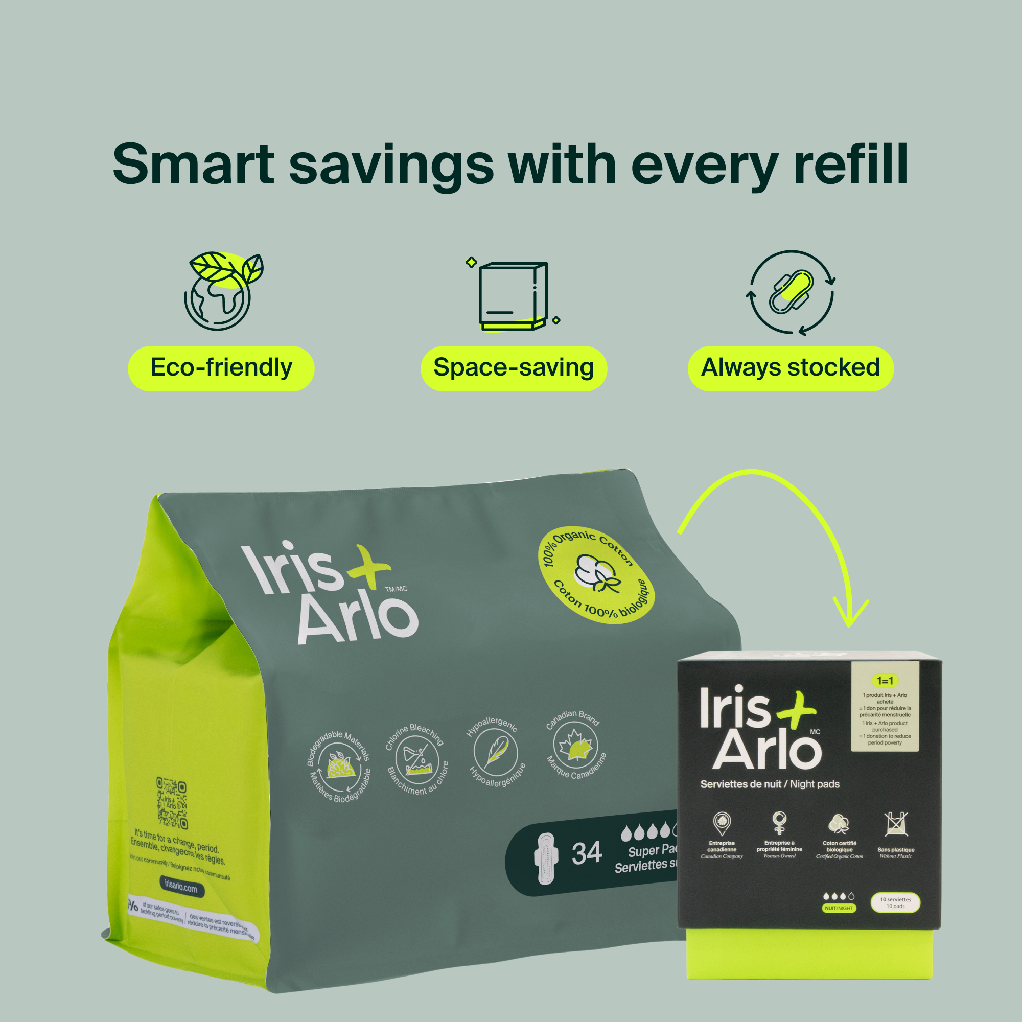 Vrac (34) - 100% Organique Serviettes Super - Sac Refermable