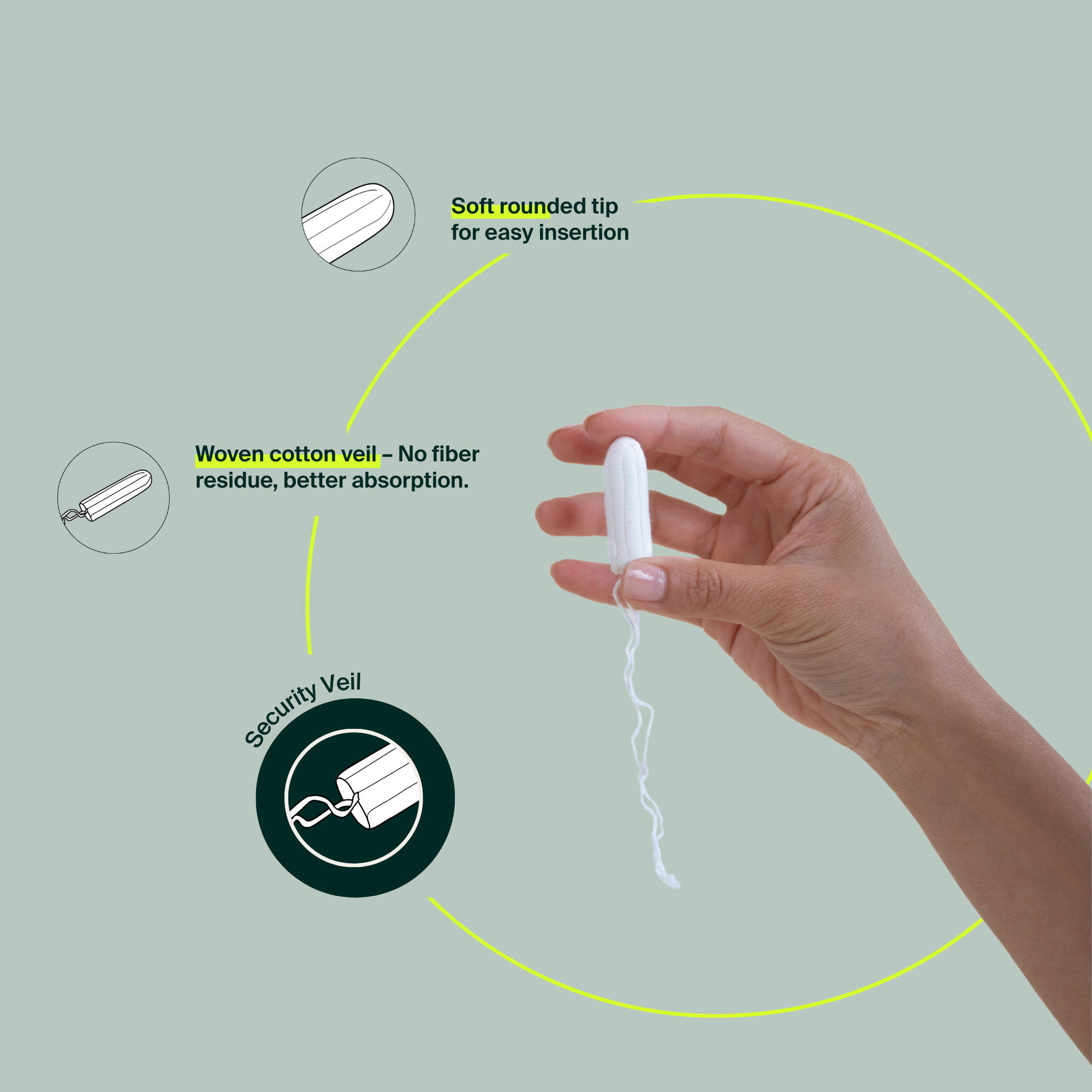 Tampons sans applicateur 100 % coton biologique