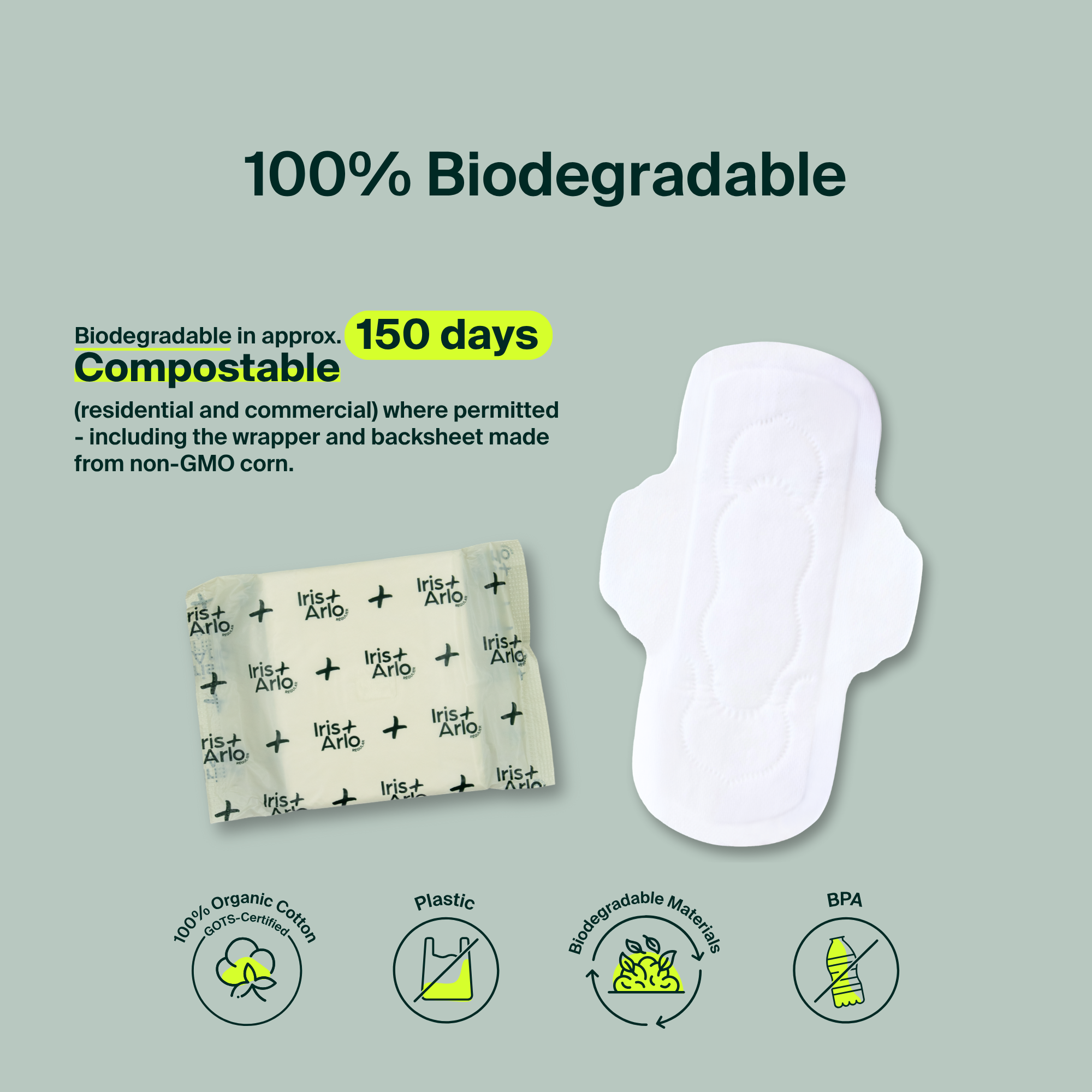 Serviettes de jour 100 % coton biologique