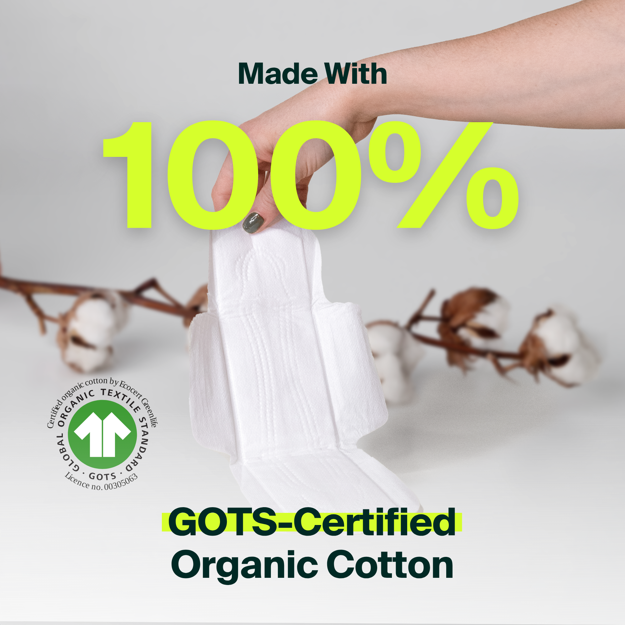 100% Organic Cotton Super + Pads