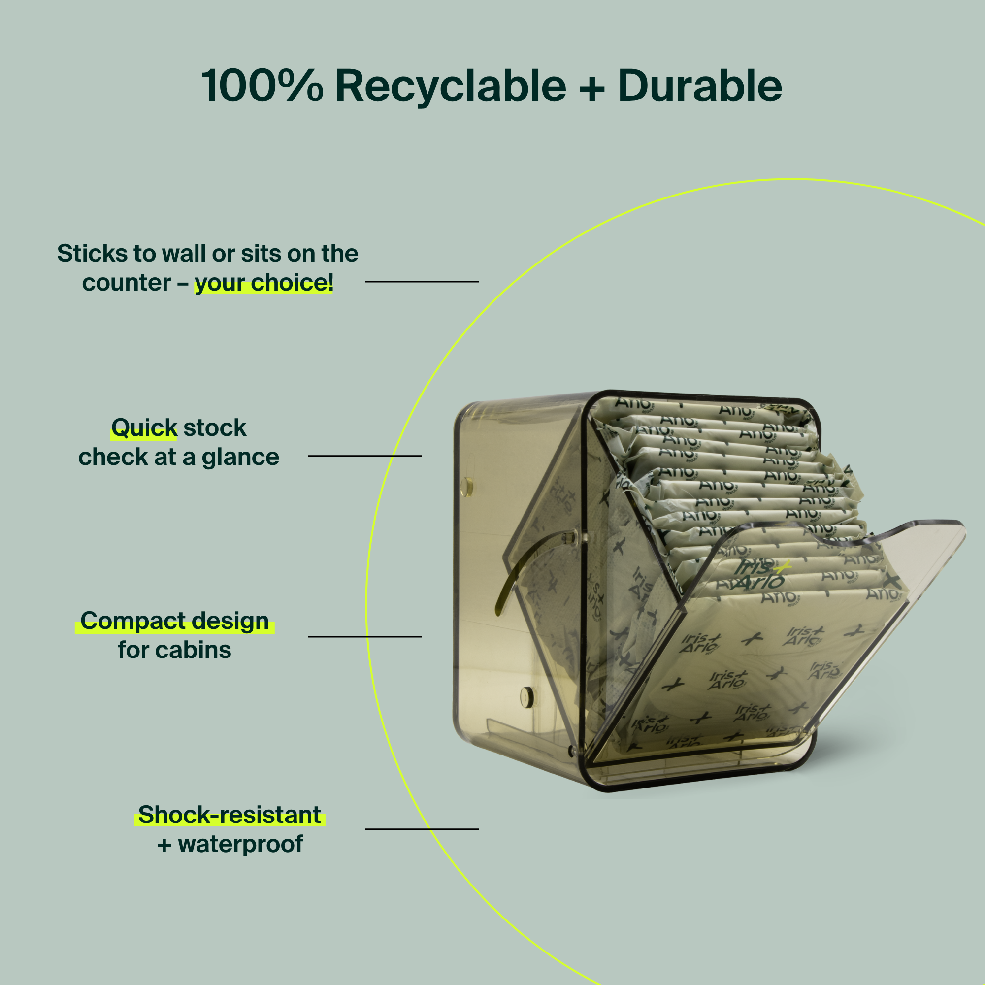 Distributeur Cabine Plexi Recyclé - Petit