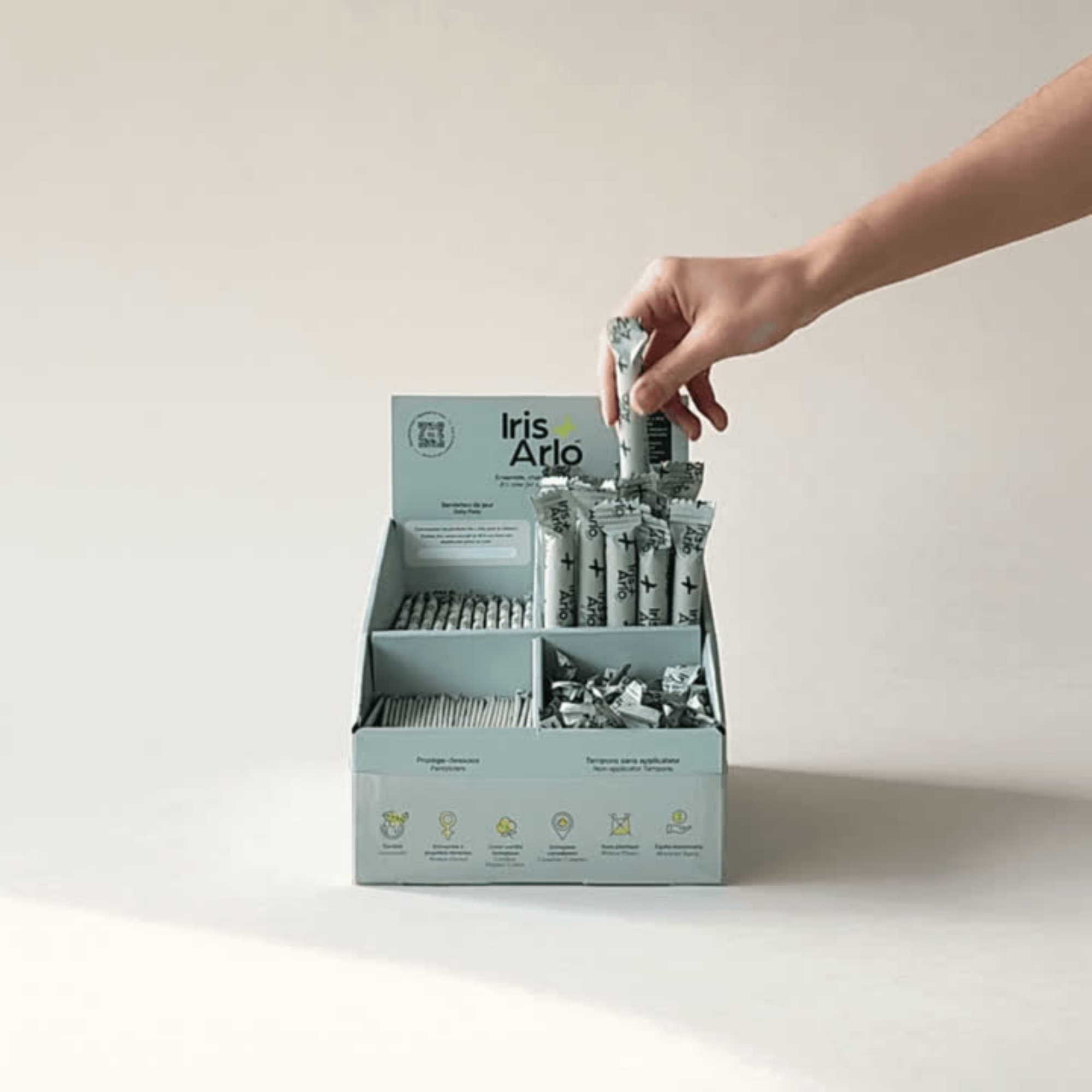 Distributeur carton comptoir, 4 produits