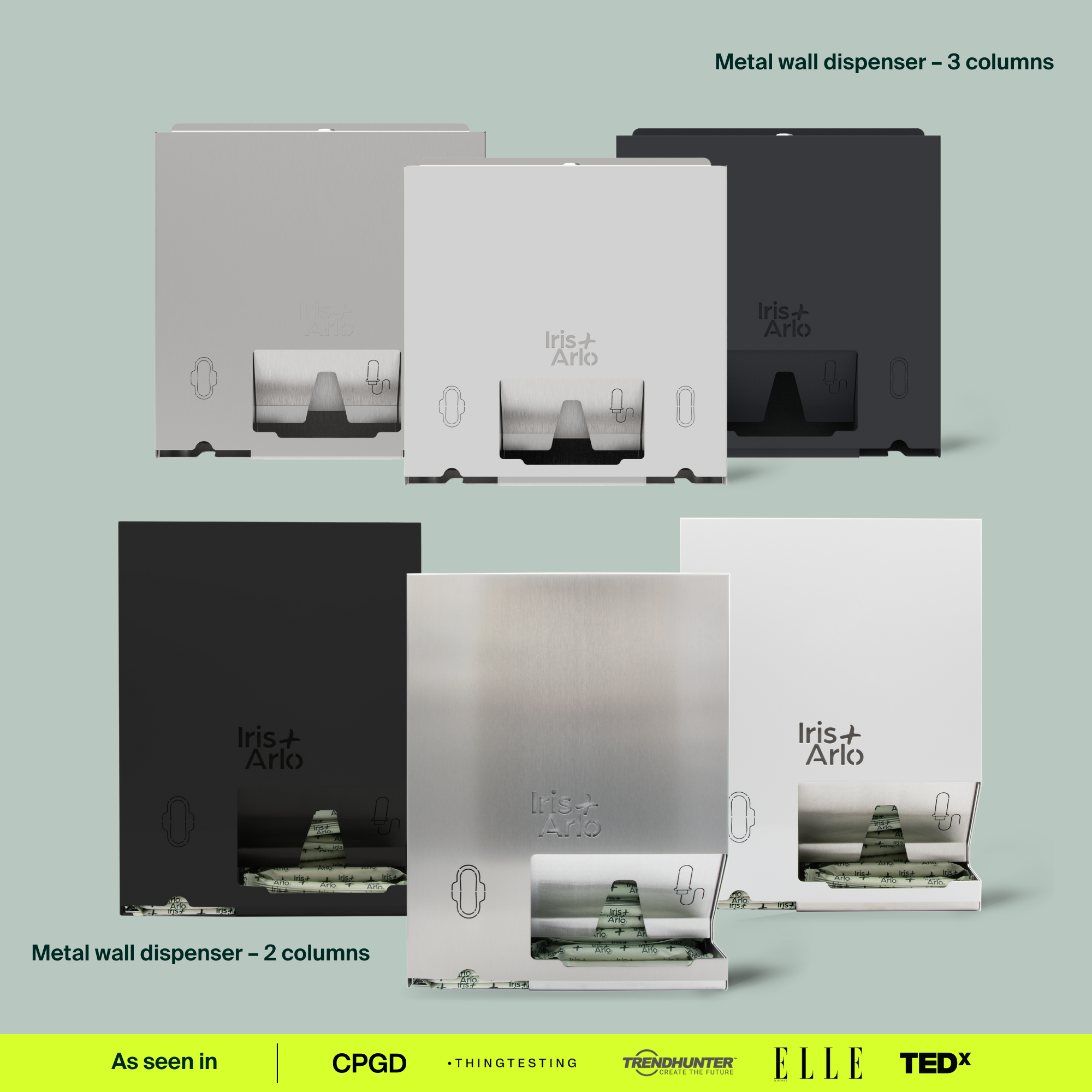 Distributeur mural métallique