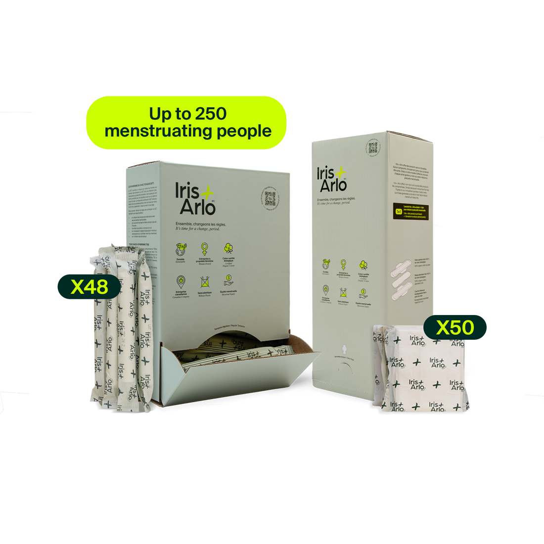 Event Kit – Wall-Mounted Cardboard Dispensers (0–250 menstruating people)