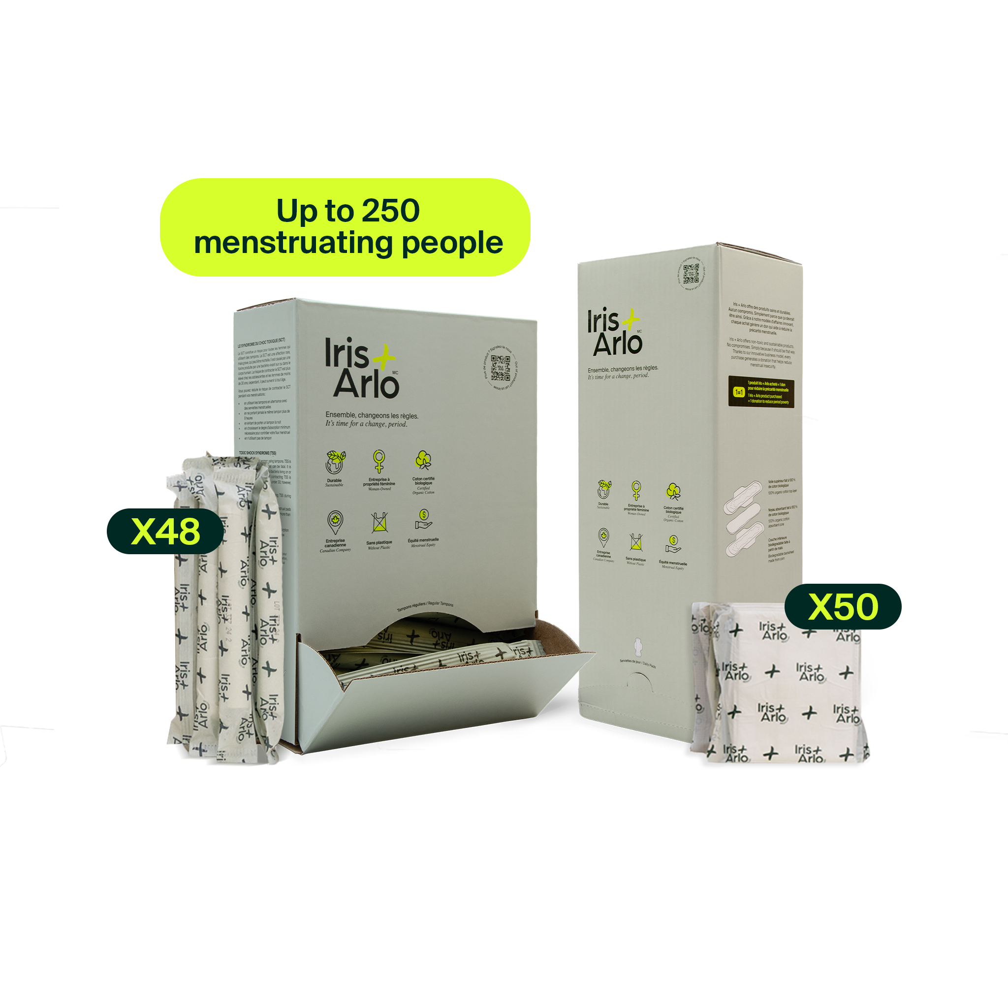 Event Kit – Wall-Mounted Cardboard Dispensers (0–250 menstruating people)