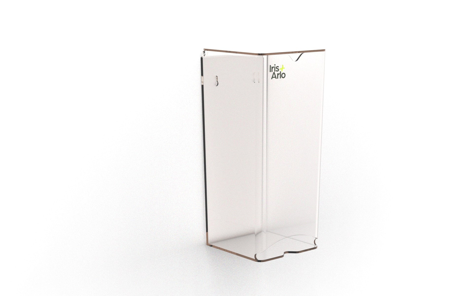 Iris + Arlo Recycled Plexiglass Mural Dispenser - Daily Pads - Transparent - empty