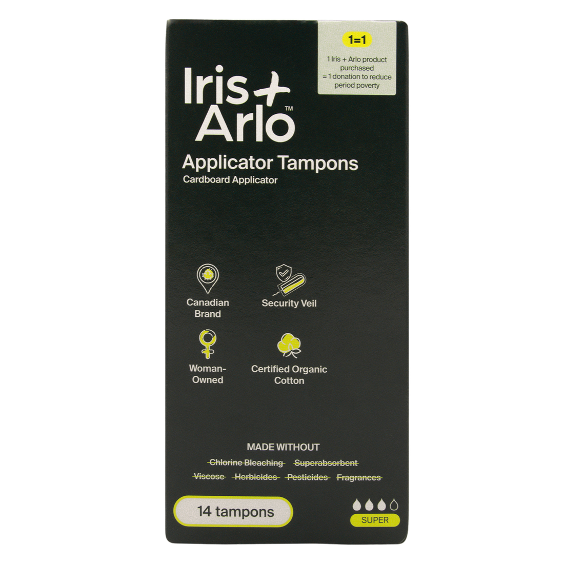100% Organic Cotton Applicator Tampons (Super)