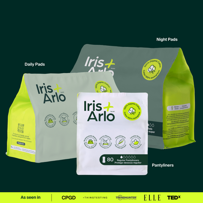 Bulk (34) - 100% Organic Night Pads - Resealable Bag