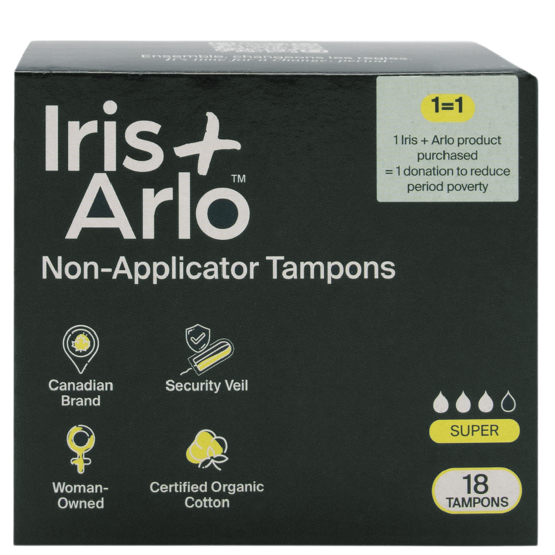 Tampons sans applicateur 100 % coton biologique