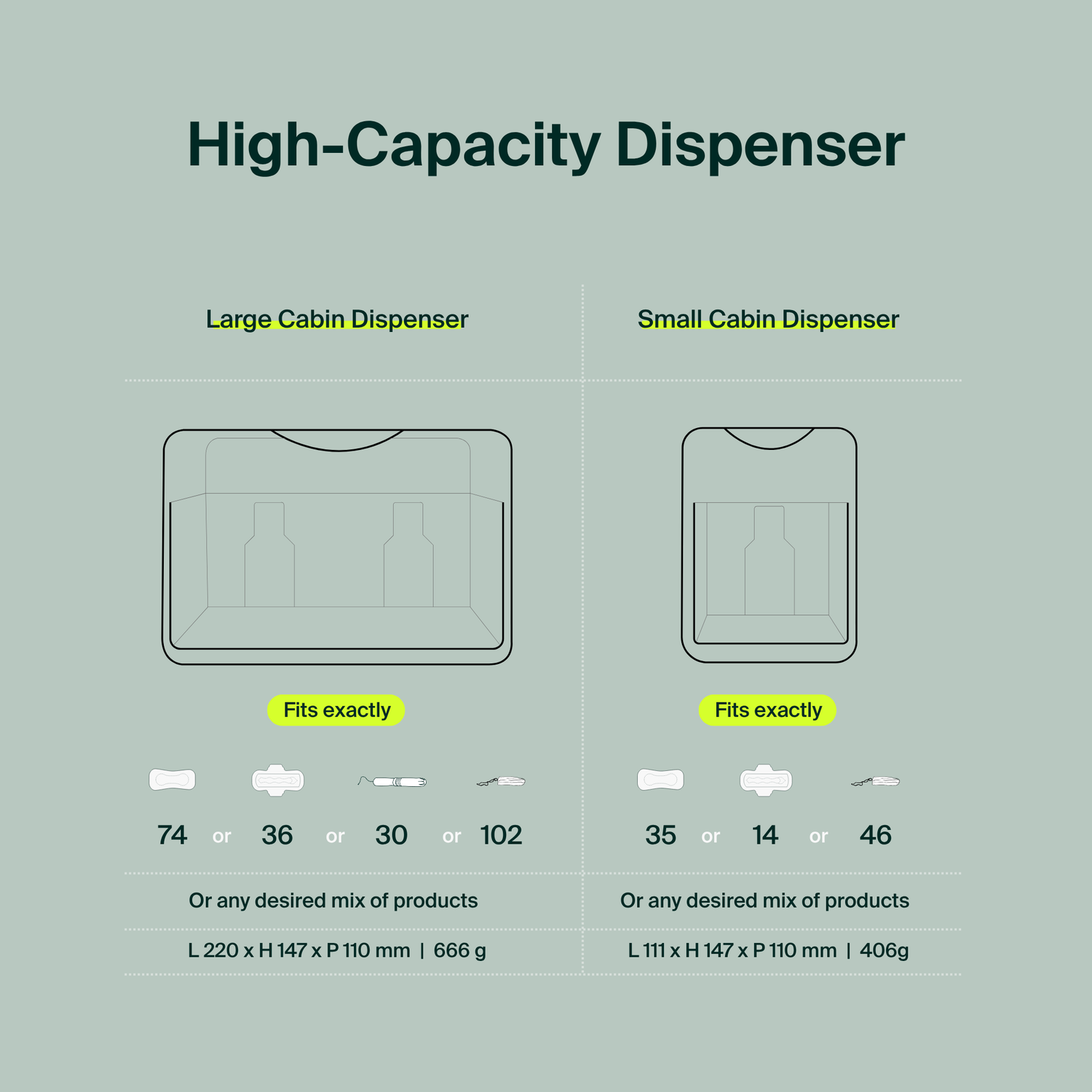 Distributeur Cabine Plexi Recyclé - Grand