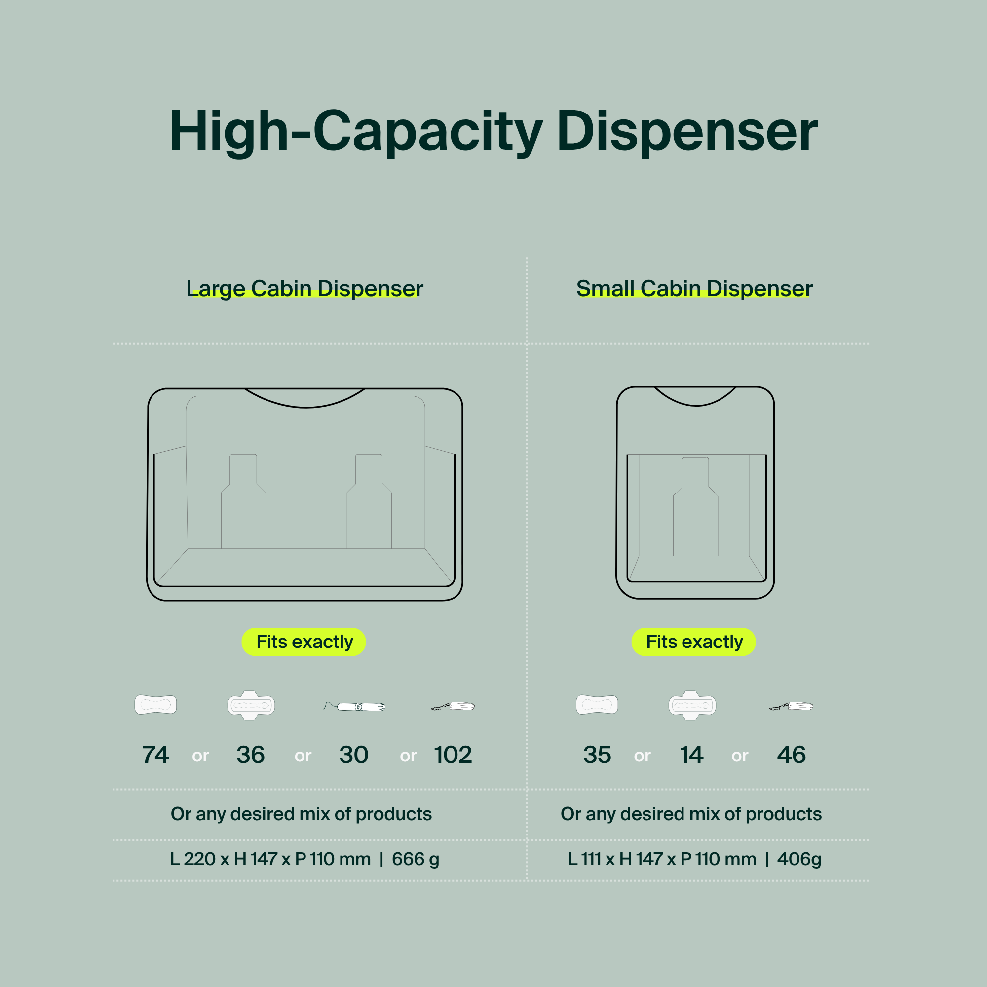 Distributeur Cabine Plexi Recyclé - Grand