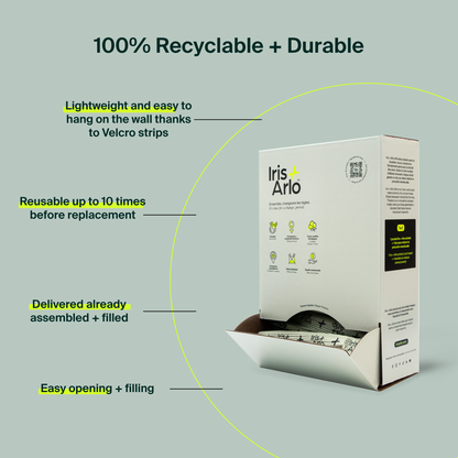 Distributeur carton mural, Tampons 100 % coton biologique
