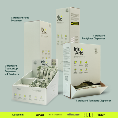Distributeur carton comptoir, 4 produits
