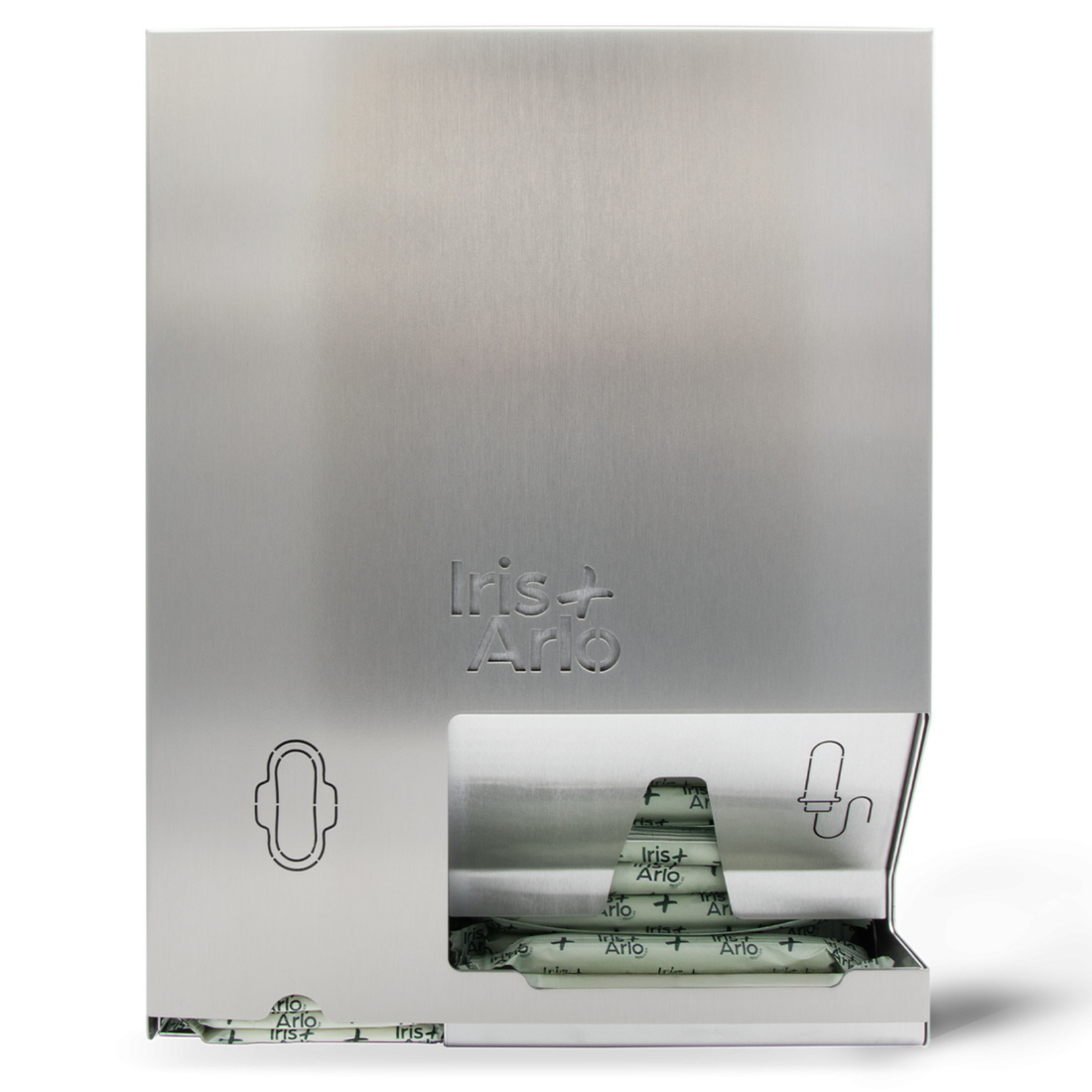 Wall-Mounted Steel Dispenser - Daily Pads &amp; Tampons