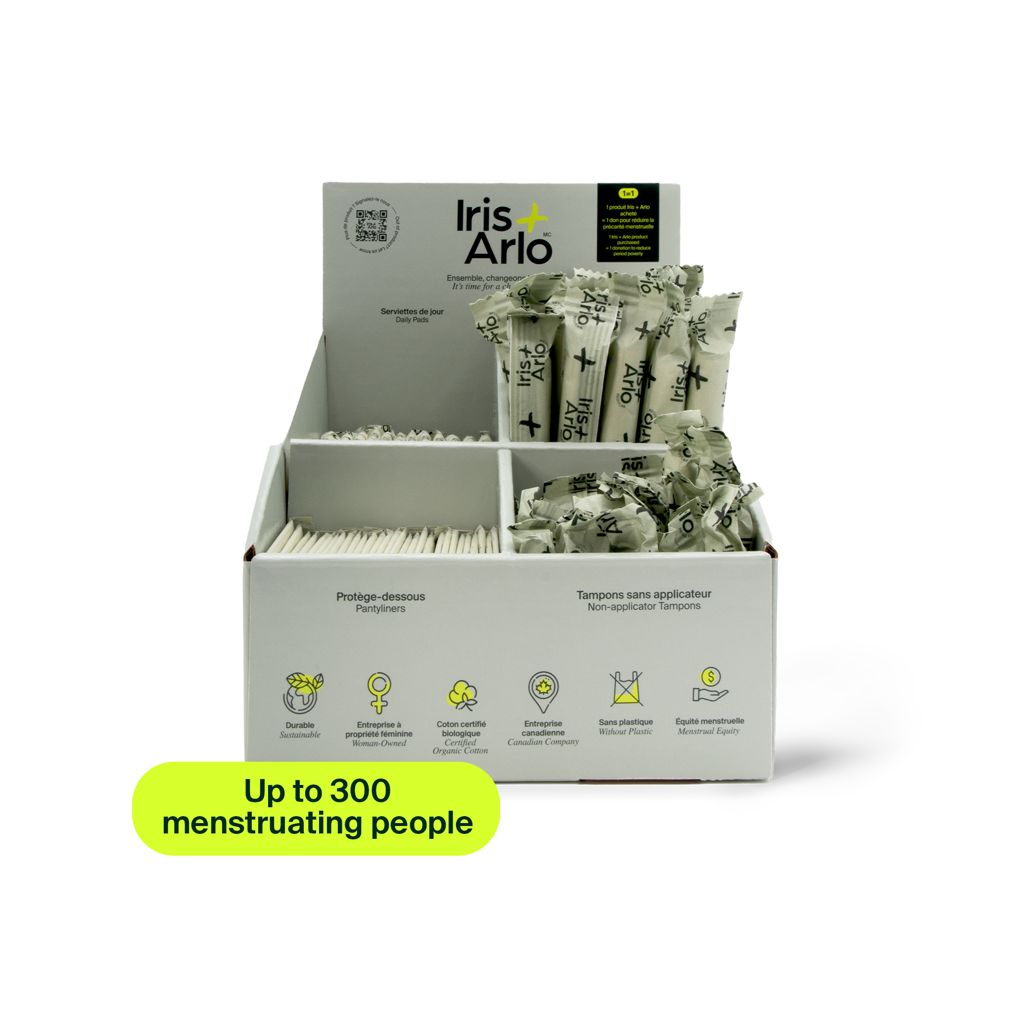 Event Kit - Cardboard Countertop Dispenser (0–300 menstruating people)