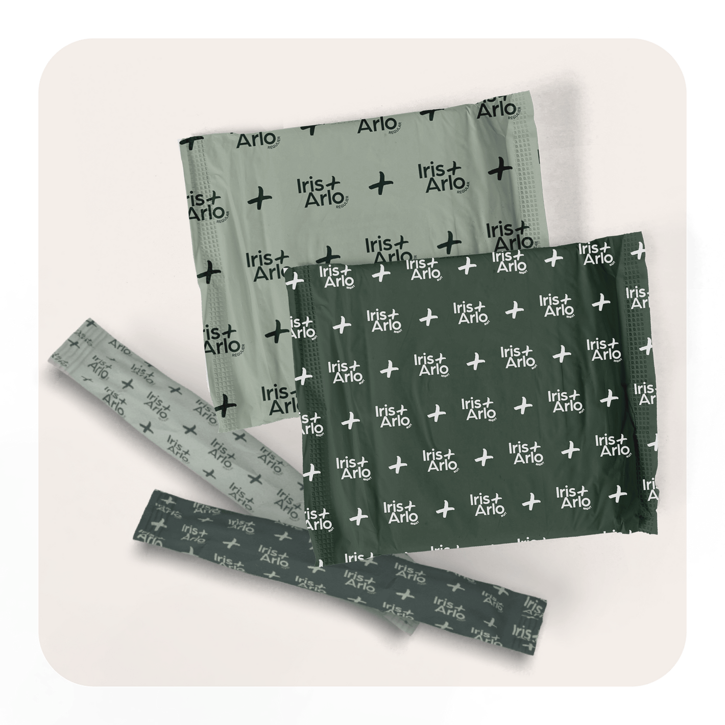 Single-use products such as menstrual pads and tampons are ideal for Iris + Arlo dispensers.