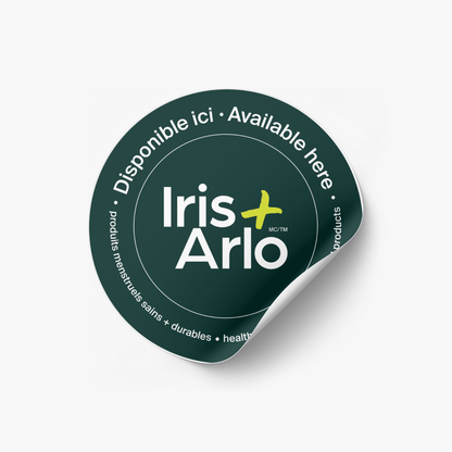 Iris + Arlo Static Cling: Available Here – Healthy + Sustainable Menstrual Products