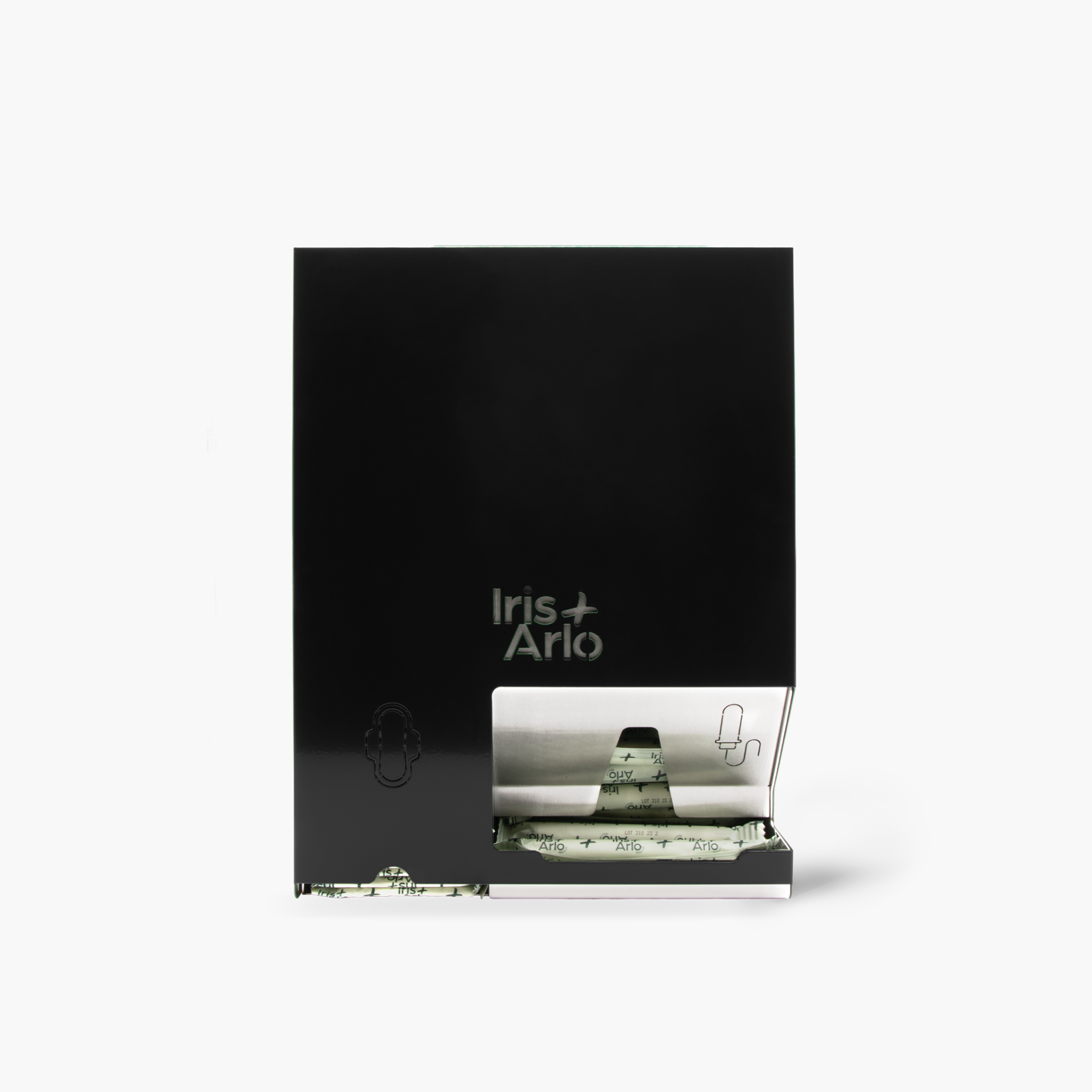 Wall-Mounted Steel Dispenser - Daily Pads &amp; Tampons