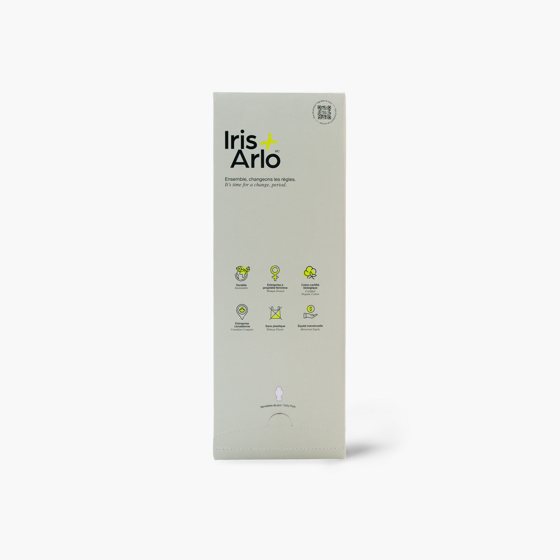 Iris + Arlo Wall-Mounted Cardboard Dispenser, Daily Pads