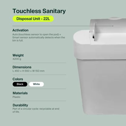 Touchless Sanitary Disposal Unit - 22L