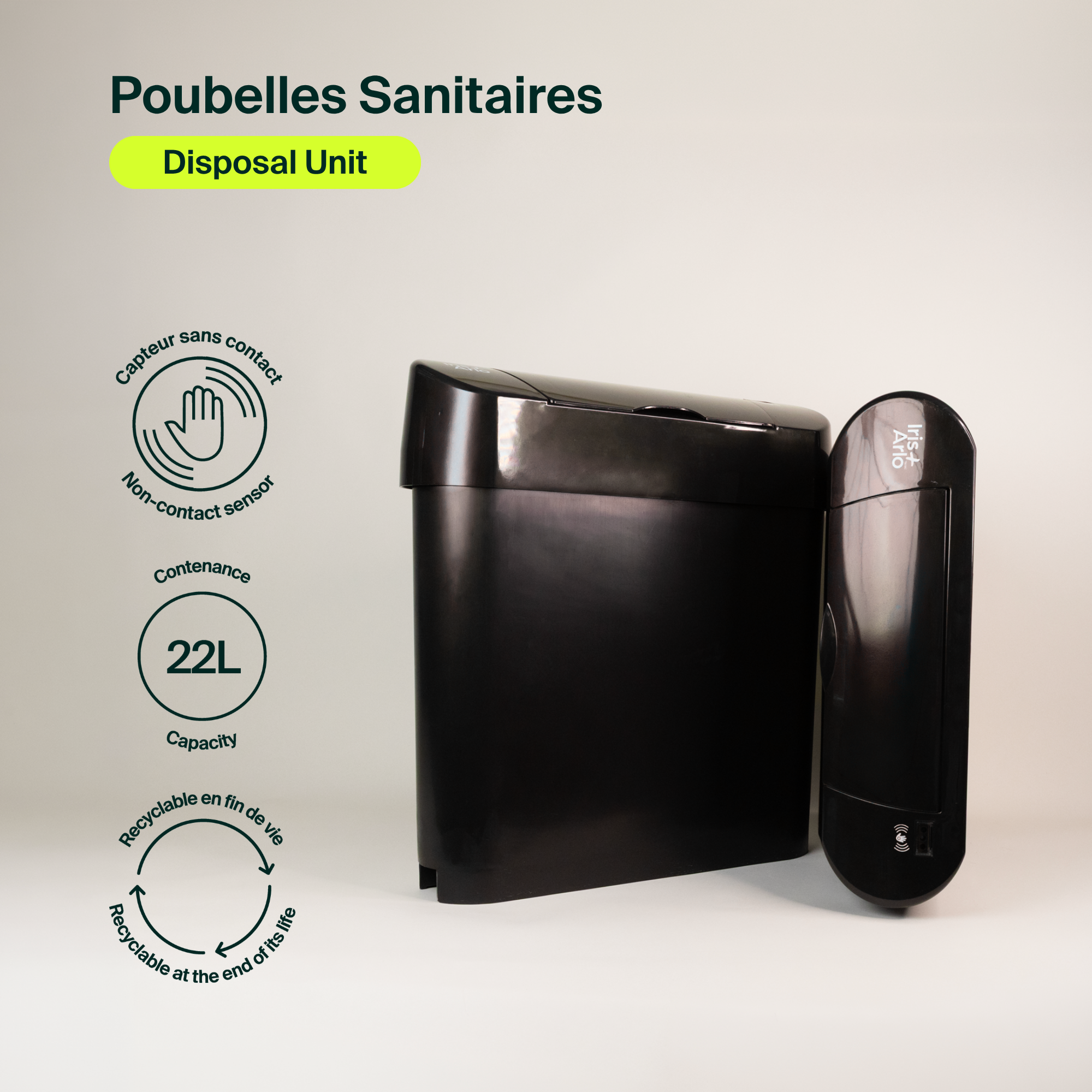 Touchless Sanitary Disposal Unit - 22L