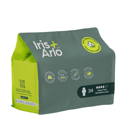 Bulk (34) - 100% Organic Night Pads - Resealable Bag